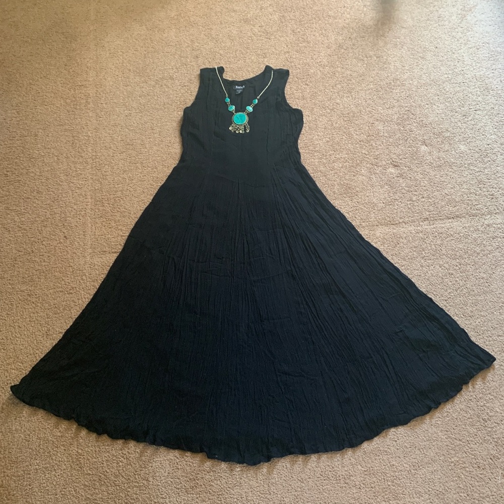 Vintage Xotica Long Black Gauze Dress